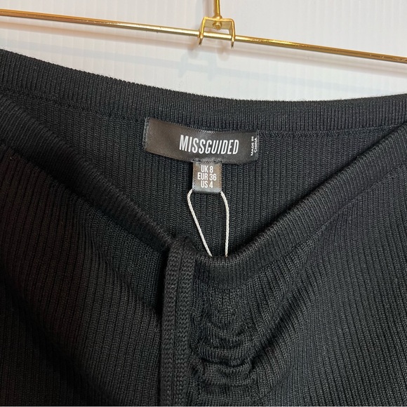 NWT MISSGUIDED Ribbed Knit Bodycon Midi Skirt. Size 4 - Picture 6 of 9
